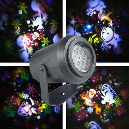 Christmas Laser Projector Light with Snowflake Effects, Waterproof, Rotating LED Stage Lights for Festive Decoration