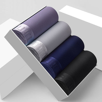 Men Boxer Shorts, Ice Silk Underwear Cool, Breathable & Sexy Slim Panties for All-Day Comfort