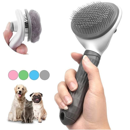 Self-Cleaning Pet Hair Remover Brush, Grooming Tool for Dogs & Cats | Pet Dog Brush & Cat Comb