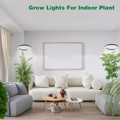 Indoor Plants Full Spectrum, Height Adjustable LED Ring Grow Lights, Large Plant Light for Indoor Plants, Growing Lamp
