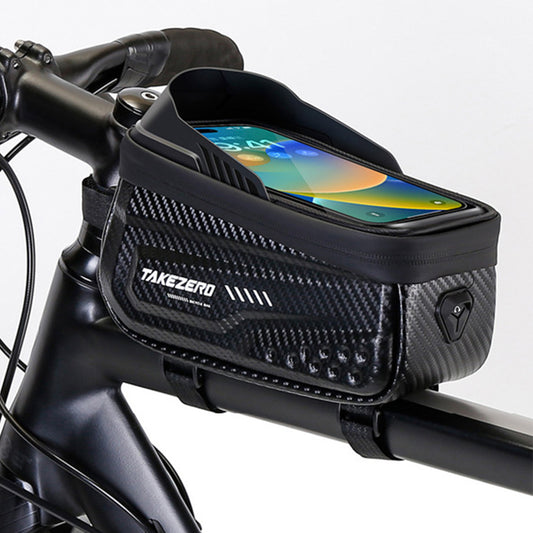 NEWBOLER Waterproof Bike Frame Bag, Touchscreen Phone Case, Rainproof Cycling Top Tube Bag for MTB & Road Bikes
