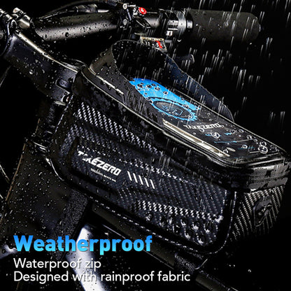 NEWBOLER Waterproof Bike Frame Bag, Touchscreen Phone Case, Rainproof Cycling Top Tube Bag for MTB & Road Bikes