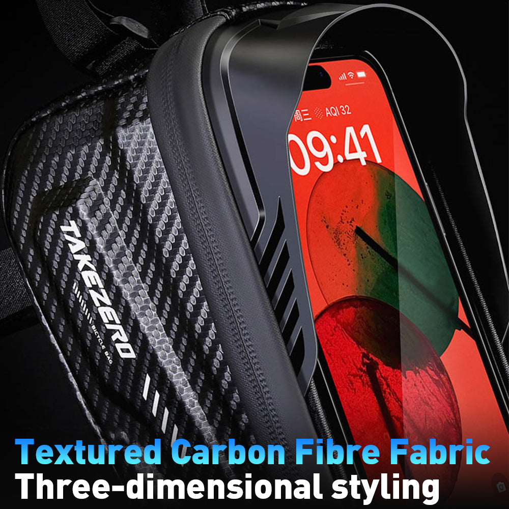 NEWBOLER Waterproof Bike Frame Bag, Touchscreen Phone Case, Rainproof Cycling Top Tube Bag for MTB & Road Bikes