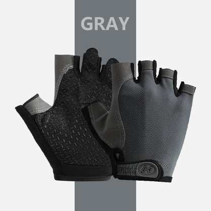 Cycling Bicycle Gloves, Half Finger Gym Gloves with Anti-Slip Grip & Breathable Design
