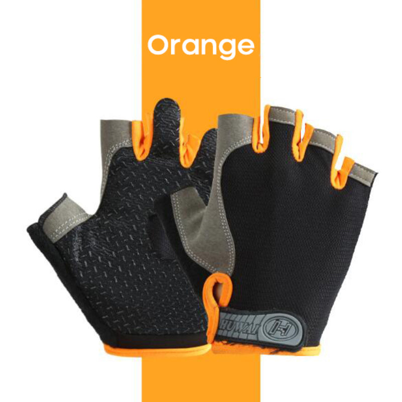 Cycling Bicycle Gloves, Half Finger Gym Gloves with Anti-Slip Grip & Breathable Design
