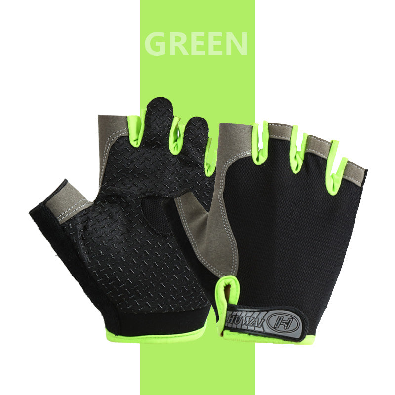 Cycling Bicycle Gloves, Half Finger Gym Gloves with Anti-Slip Grip & Breathable Design