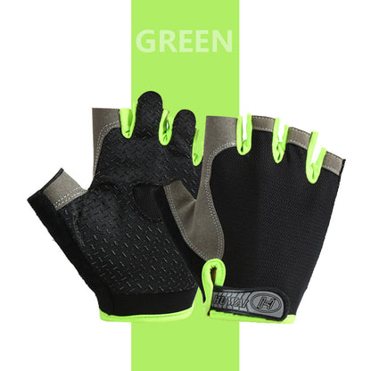 Cycling Bicycle Gloves, Half Finger Gym Gloves with Anti-Slip Grip & Breathable Design