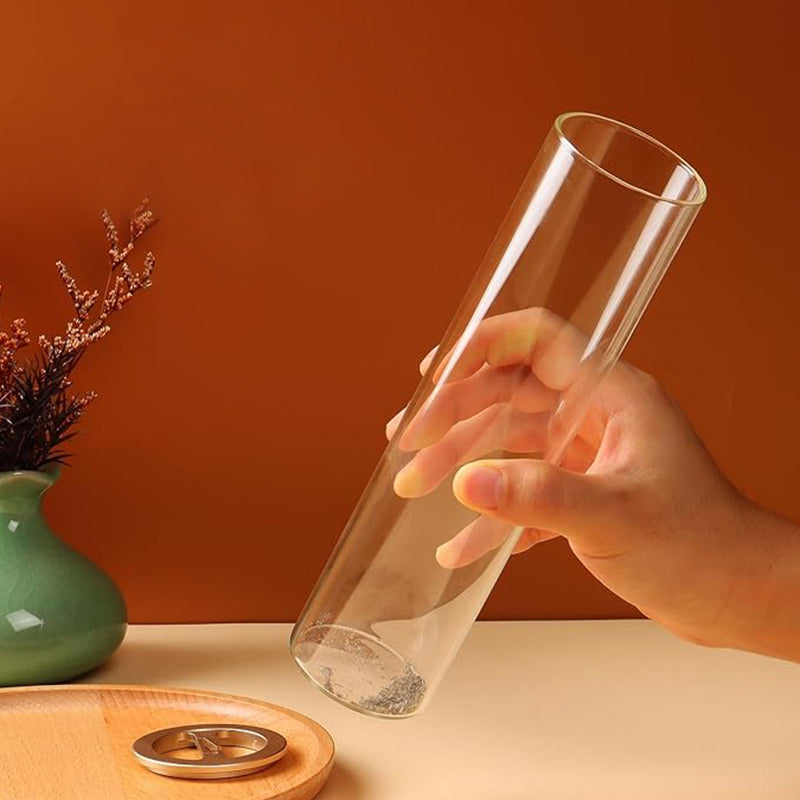 Modern Glass Incense Burner with Anti-Ash Flying Design, Removable Ash Catcher for Home Decor & Meditation