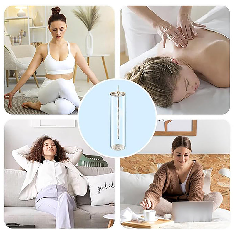 Modern Glass Incense Burner with Anti-Ash Flying Design, Removable Ash Catcher for Home Decor & Meditation
