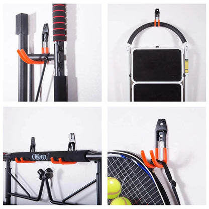 Wall Mount Bicycle Hanger Hooks, Heavy Duty Storage Hook for Garage, Ladders & Garden Tools