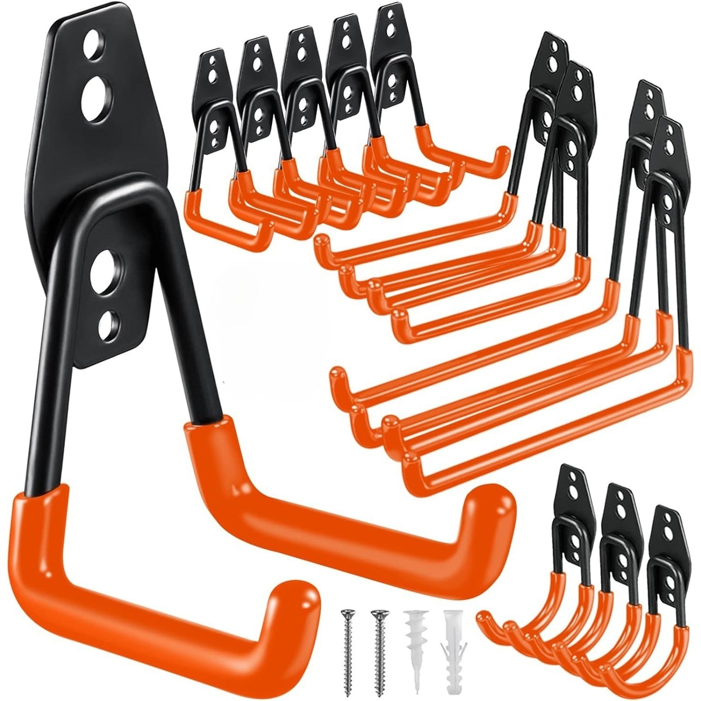 Wall Mount Bicycle Hanger Hooks, Heavy Duty Storage Hook for Garage, Ladders & Garden Tools