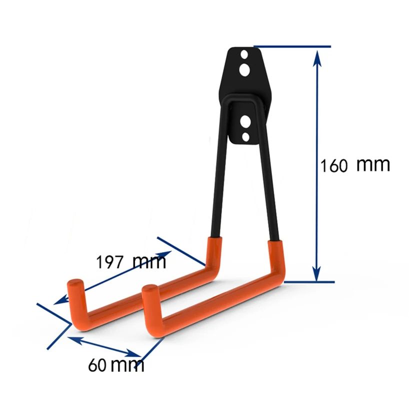 Wall Mount Bicycle Hanger Hooks, Heavy Duty Storage Hook for Garage, Ladders & Garden Tools