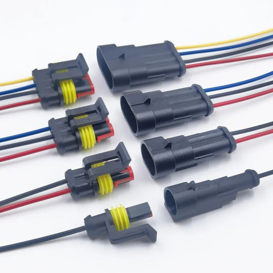 Waterproof Electrical Connector – 10Pcs Quick-Connect Terminals with Wire for Cars, Boats & Marine