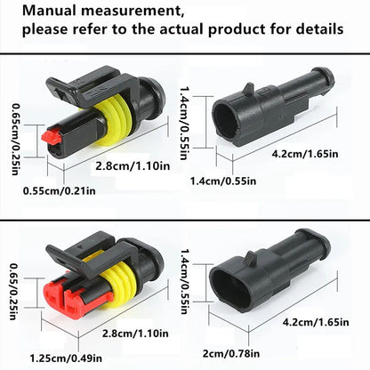 Waterproof Electrical Connector – 10Pcs Quick-Connect Terminals with Wire for Cars, Boats & Marine