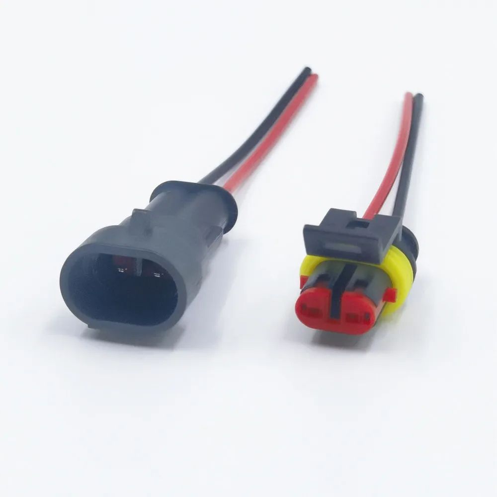Waterproof Electrical Connector – 10Pcs Quick-Connect Terminals with Wire for Cars, Boats & Marine