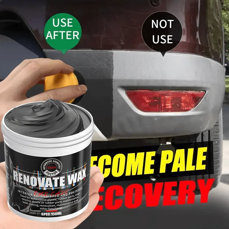 Premium Car Bumper Repair Paste, Fixes Scratches on Artificial Leather, Deep Black Effect, Car Polishing & Restoration