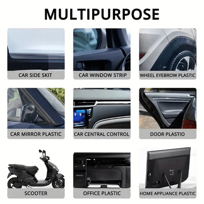 Premium Car Bumper Repair Paste, Fixes Scratches on Artificial Leather, Deep Black Effect, Car Polishing & Restoration