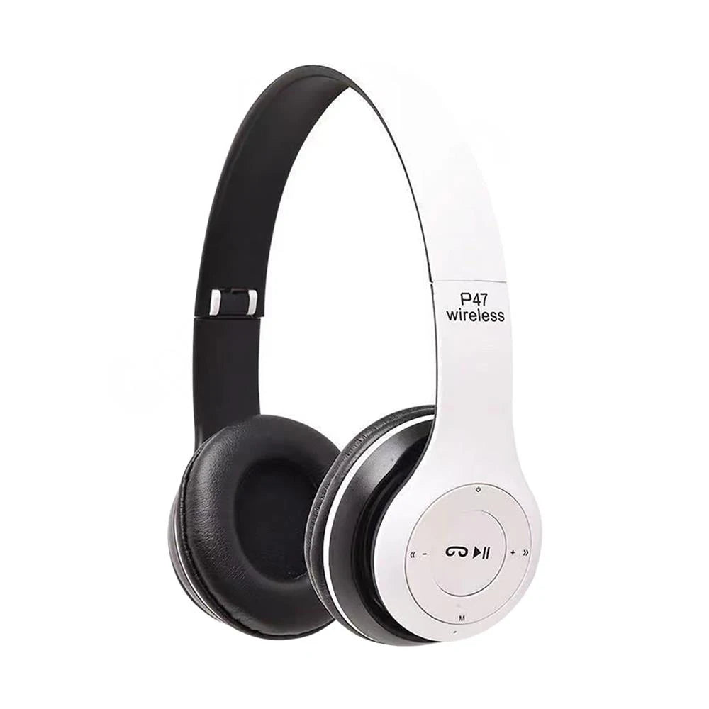 P47 Wireless Bluetooth Headset Stereo Folding Over Ear Headphones for Sports, Gaming & Phone