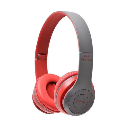 P47 Wireless Bluetooth Headset Stereo Folding Over Ear Headphones for Sports, Gaming & Phone
