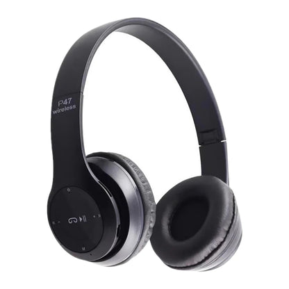 P47 Wireless Bluetooth Headset Stereo Folding Over Ear Headphones for Sports, Gaming & Phone