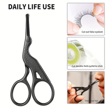 Premium Round Head Stainless Steel Nose Hair Scissors Multi Use Grooming Tool for Eyebrows, Beard & Ear Hair