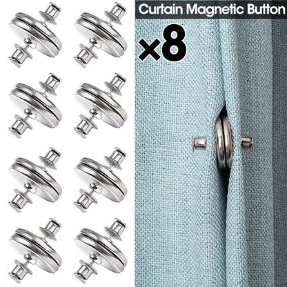 Magnetic Curtain Clip Strong Magnetic Button Clip for Window Screens, Blackout Curtains & Home Decor