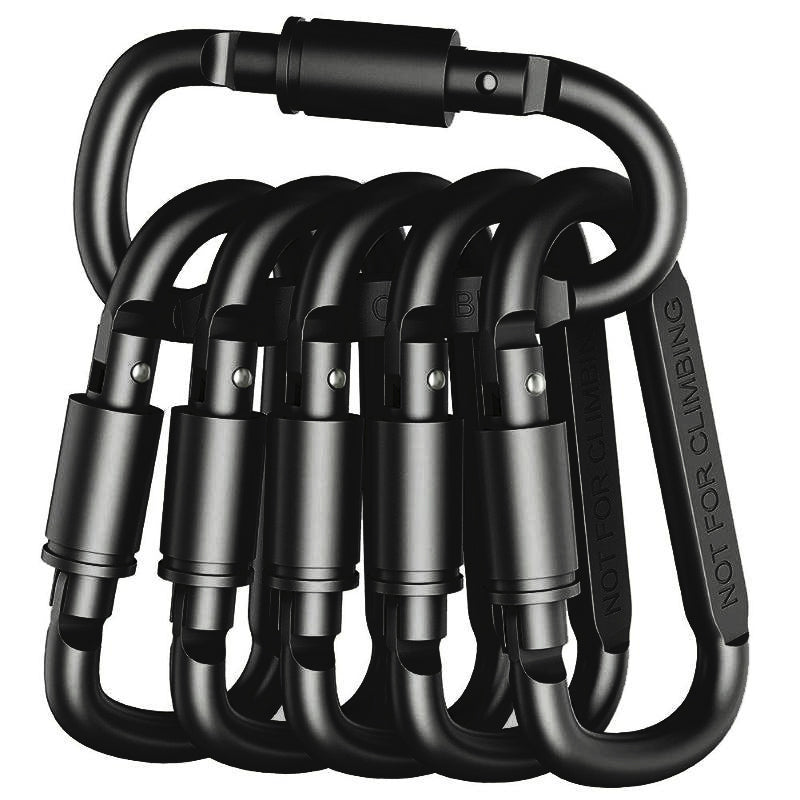 Heavy Duty Aluminum Carabiner Set for Keys, Camping & EDC, 50kg Tactical Hook for Backpacks, Keychains & Outdoor Gear
