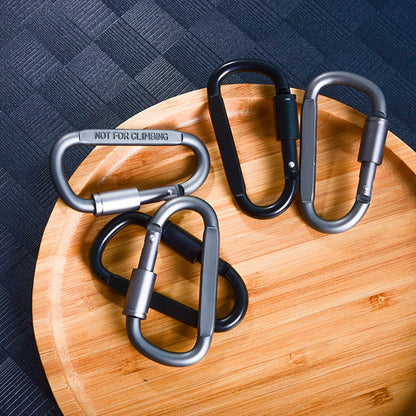 Heavy Duty Aluminum Carabiner Set for Keys, Camping & EDC, 50kg Tactical Hook for Backpacks, Keychains & Outdoor Gear
