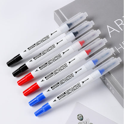 Double-Tip Deep Hole Long Head Nib Markers, Waterproof Multi-Purpose Pen for Metal, Woodworking & Bathroom Decoration