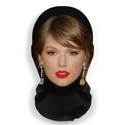 Seamless Mask, Funny Face Printed Head Scarf for Halloween & Cosplay, Breathable & Comfortable
