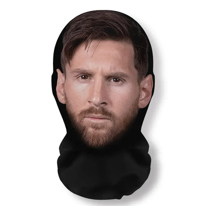 Seamless Mask, Funny Face Printed Head Scarf for Halloween & Cosplay, Breathable & Comfortable