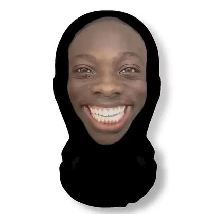 Seamless Mask, Funny Face Printed Head Scarf for Halloween & Cosplay, Breathable & Comfortable