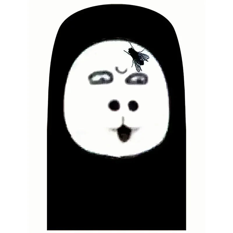 Seamless Mask, Funny Face Printed Head Scarf for Halloween & Cosplay, Breathable & Comfortable