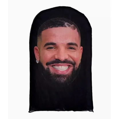 Seamless Mask, Funny Face Printed Head Scarf for Halloween & Cosplay, Breathable & Comfortable