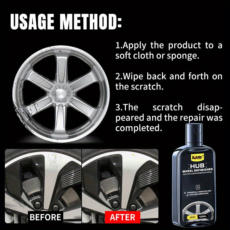 Car Hub Repair Kit, Deep Graphene Coating to Eliminate Scratches, Rust & Discoloration, Alloy Wheel Restoration