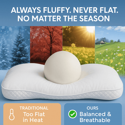 Ergonomic Goose Down Pillow with Cervical Neck Support