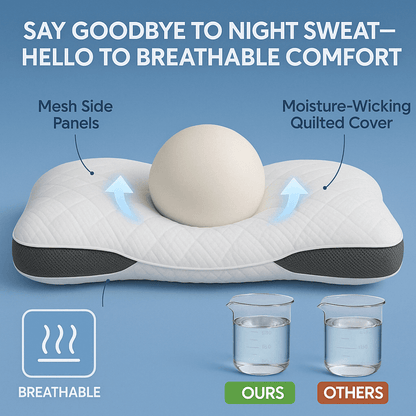 Ergonomic Goose Down Pillow with Cervical Neck Support