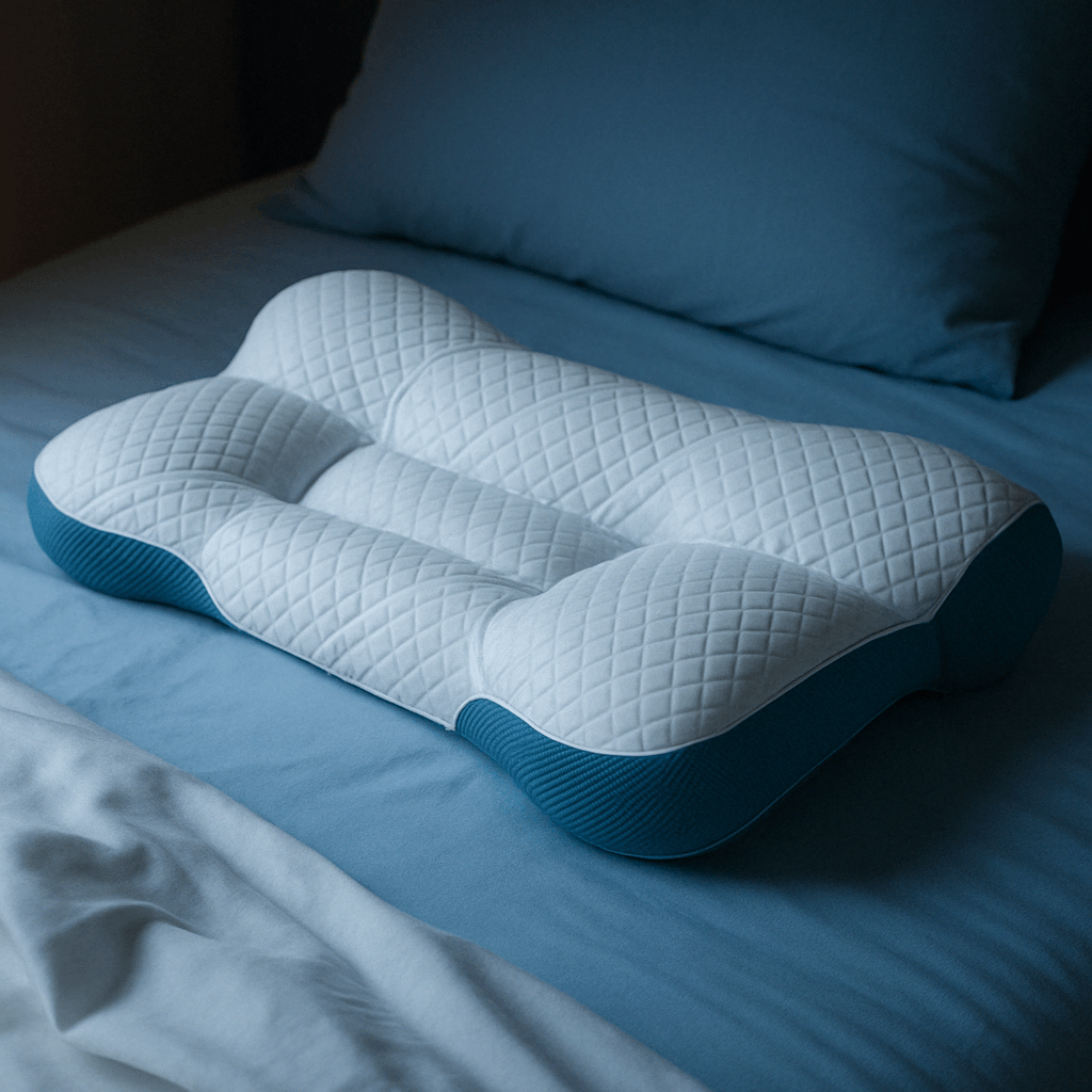 Ergonomic Goose Down Pillow with Cervical Neck Support