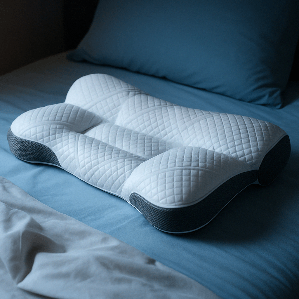 Ergonomic Goose Down Pillow with Cervical Neck Support