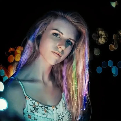 LED Butterfly Hair Clips, Colorful Braids Wig for Women Party & Festival Styles