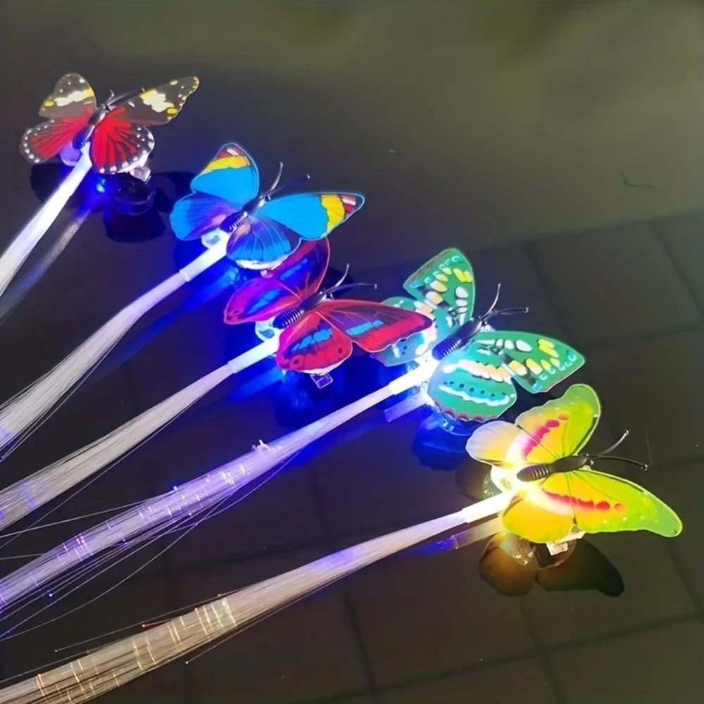 LED Butterfly Hair Clips, Colorful Braids Wig for Women Party & Festival Styles