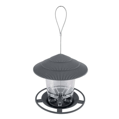 Automatic Foot Feeding Bird Feeder Outdoor Hanging Nut Dispenser with Multiple Feeding Holes and Food Container