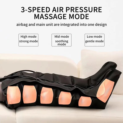 Air Pressure Leg Massager Boots, Kneading & Squeeze Calf Massage with Remote Control