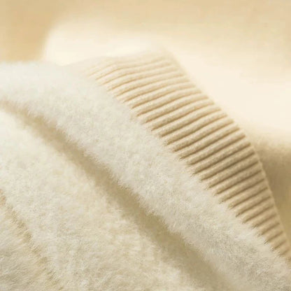 Turtleneck Winter Sweater for Women, Elegant Thickened Velvet-Lined Knit Pullover, Slim Fit Knitted Jumper Top for Cold