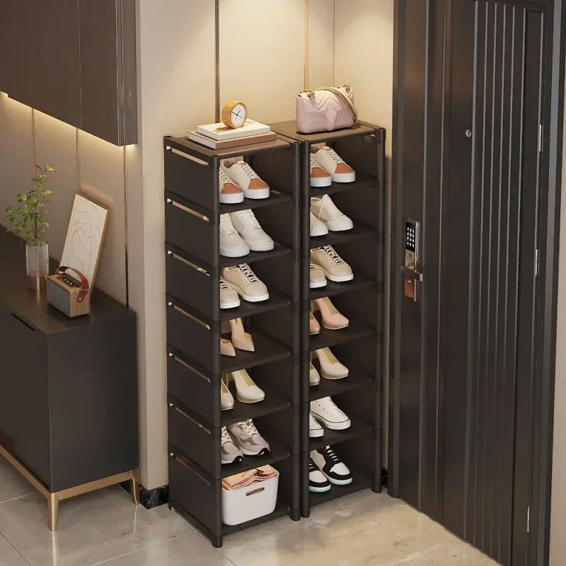 Adjustable Stackable Shoe Rack, Multi Layer space Saving Corner Shelf
