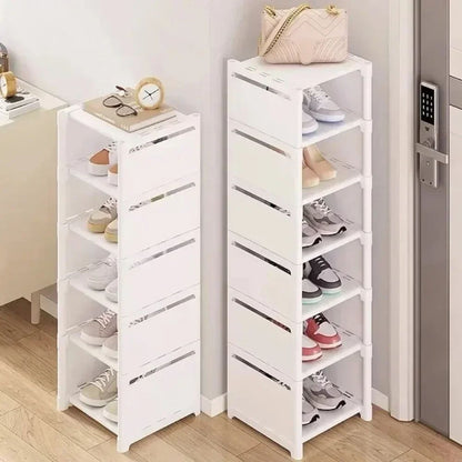 Adjustable Stackable Shoe Rack, Multi Layer space Saving Corner Shelf