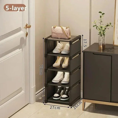 Adjustable Stackable Shoe Rack, Multi Layer space Saving Corner Shelf