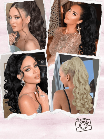 Real Human Hair Ponytail Extension, Thick Claw Clip Hairpiece for Instant Volume