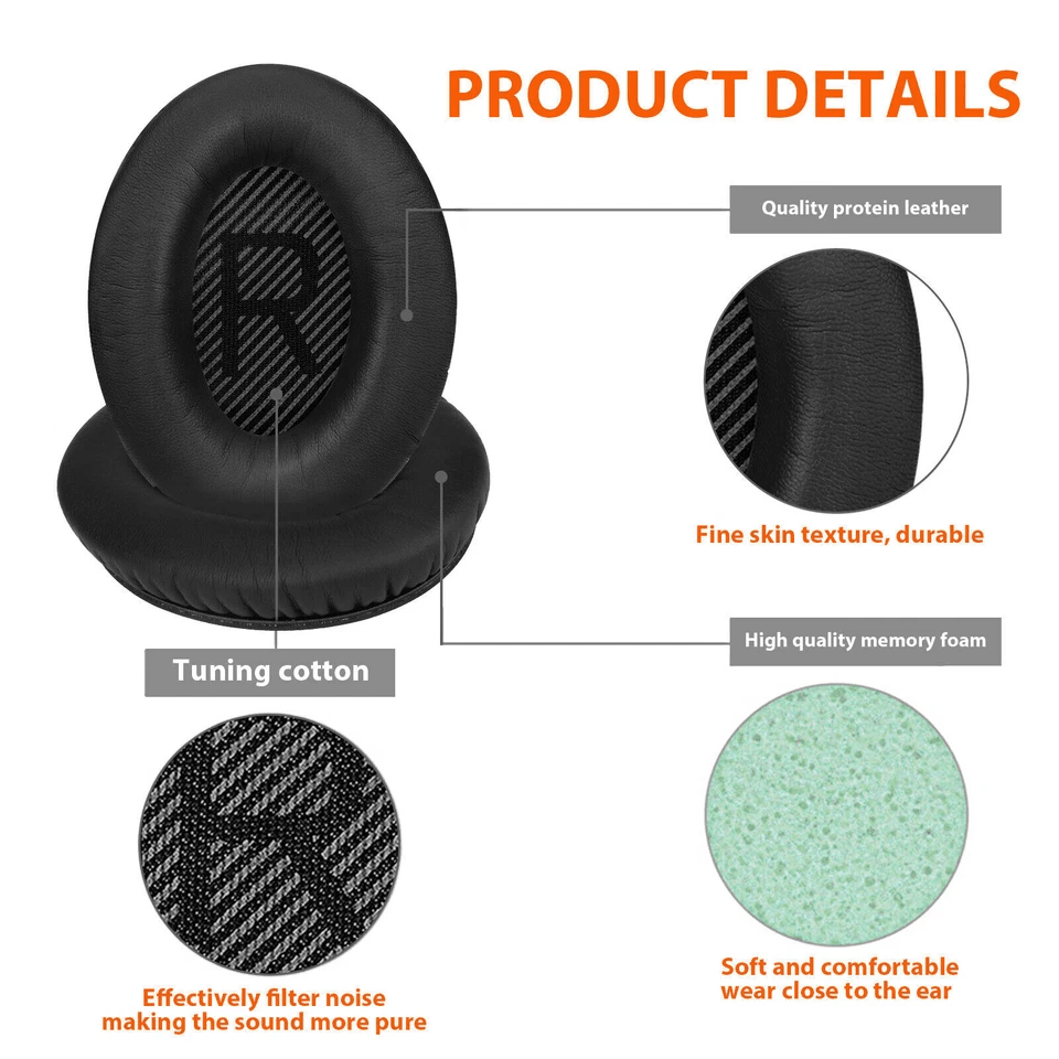 Ear Pads Foam For Bose Over-Ear Headphones Replacement Soft Cushion