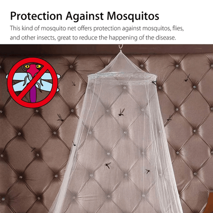 Mosquito Net Canopy Dome for Small & Queen Bed, Fly Insect Protection Mesh Curtain for Bedroom Decoration